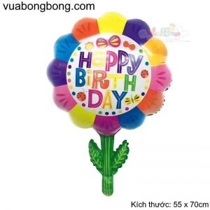Bong bóng bông hoa HAPPY BIRTHDAY